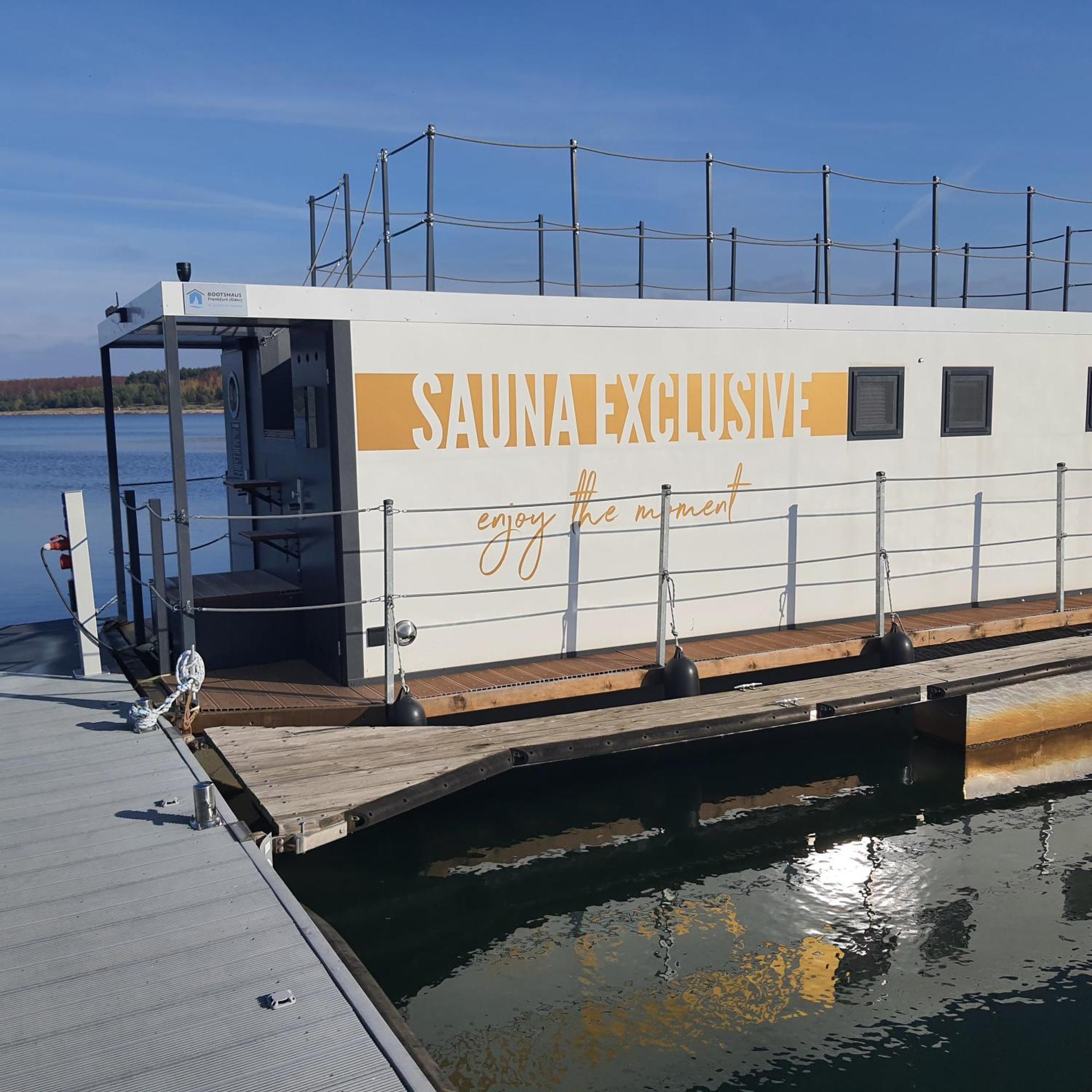 Schwimmendes Ferienhaus Silent Elsterheide Buitenkant foto